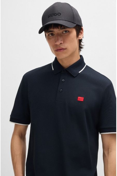 POLO SLIM FIT DE PIQUÉ DE ALGODÓN CON ETIQUETA CON LOGO HOMBRE