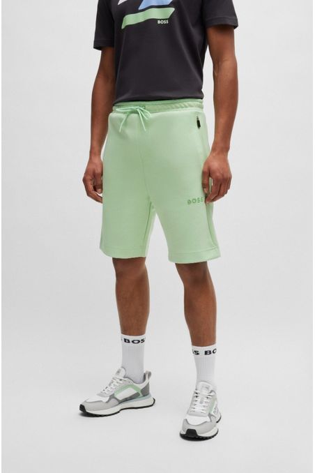 SHORTS REGULAR FIT DE ALGODÓN CON LOGO EN RELIEVE HOMBRE