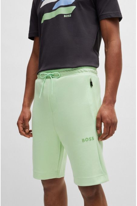 SHORTS REGULAR FIT DE ALGODÓN CON LOGO EN RELIEVE HOMBRE