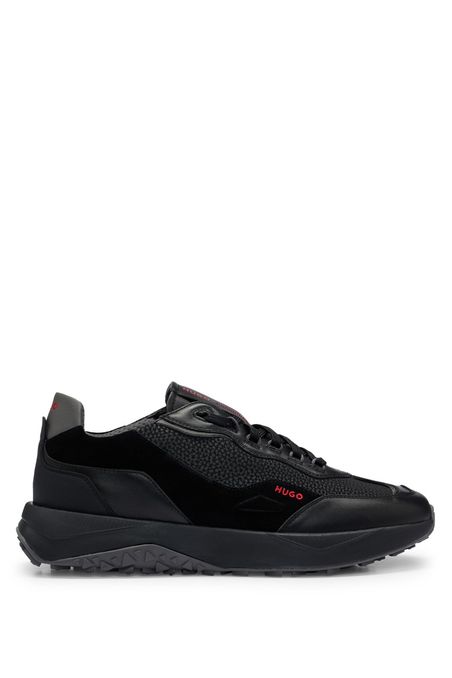 ZAPATILLAS CON DETALLES DE PIEL SINTÉTICA HOMBRE