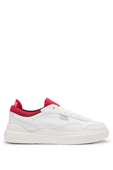 ZAPATILLAS DE PIEL CON CORDONES Y DETALLES EN COLORES HOMBRE