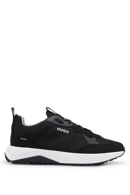 ZAPATILLAS EN MEZCLA DE MATERIALES CON SUELA DE GOMA HOMBRE