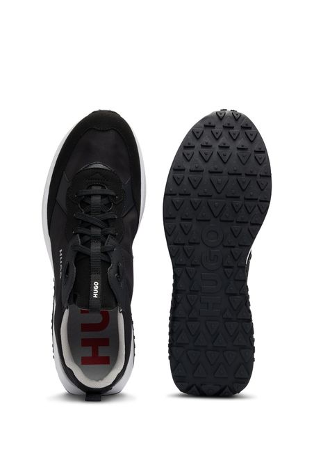 ZAPATILLAS EN MEZCLA DE MATERIALES CON SUELA DE GOMA HOMBRE