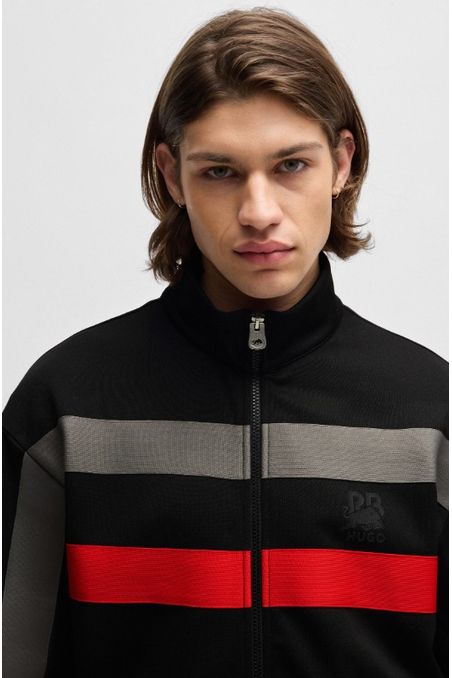 PARKA OVERSIZED FIT HUGO X RB CON CREMALLERA Y DETALLE DE LA MARCA HOMBRE