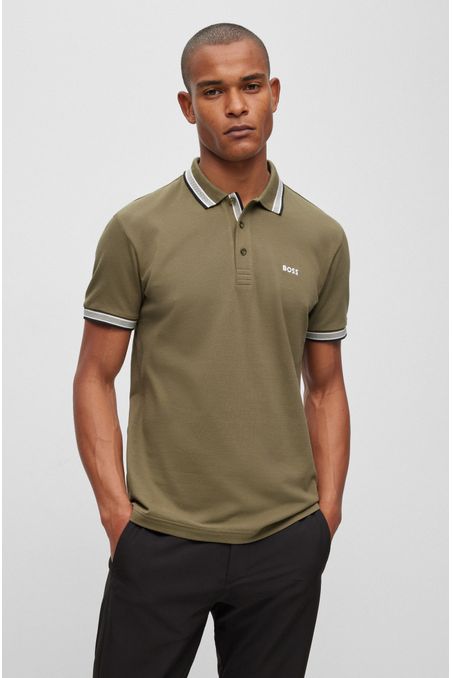 POLO REGULAR FIT DE ALGODÓN CON DETALLES HOMBRE