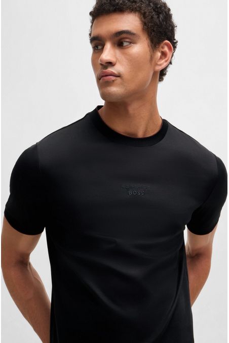 POLERA REGULAR FIT PORSCHE X BOSS DE ALGODÓN MERCERIZADO CON DETALLE DE LA MARCA HOMBRE