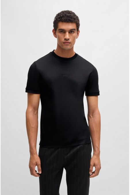 POLERA REGULAR FIT PORSCHE X BOSS DE ALGODÓN MERCERIZADO CON DETALLE DE LA MARCA HOMBRE