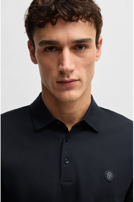 POLO REGULAR FIT DE ALGODÓN MERCERIZADO CON MONOGRAMA DOBLE HOMBRE