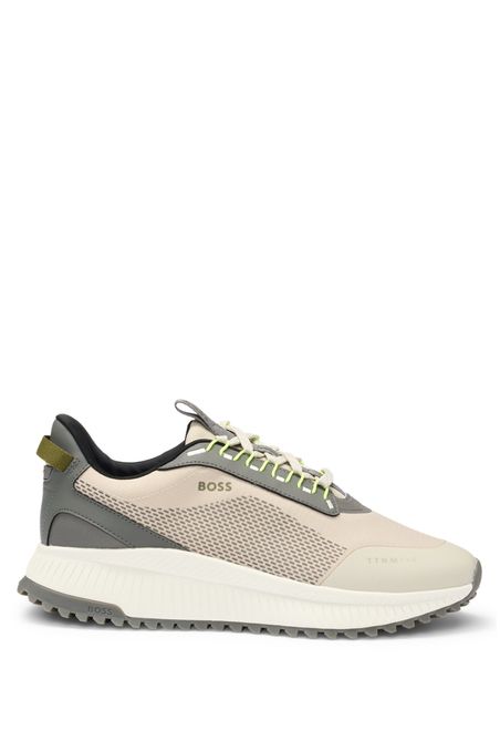ZAPATILLAS TTNM EVO EN MEZCLA DE MATERIALES CON SUELA ACANALADA HOMBRE