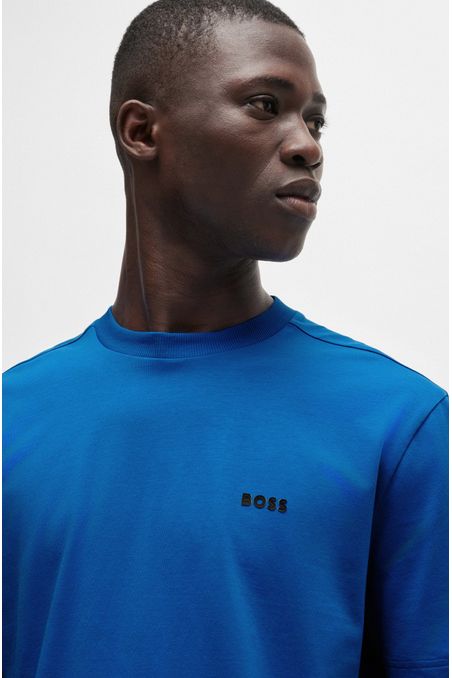 POLERA REGULAR FIT DE ALGODÓN ELÁSTICO CON LOGO EN CONTRASTE HOMBRE