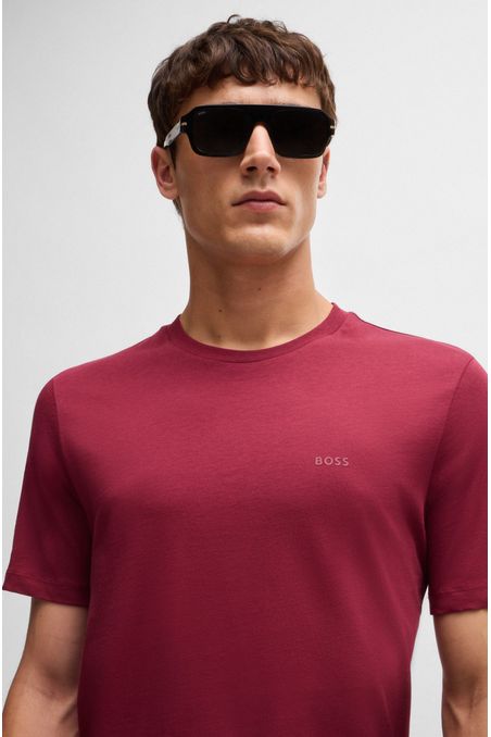 POLERA REGULAR FIT DE PUNTO DE ALGODÓN CON LOGO ESTAMPADO HOMBRE