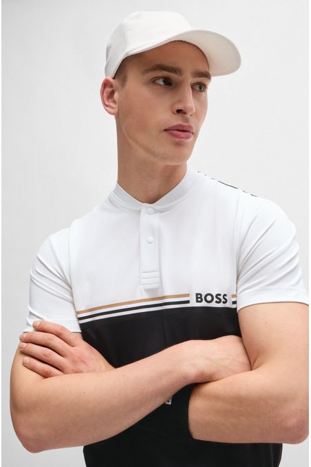 POLO SLIM FIT BOSS X MATTEO BERRETTINI CON PROTECCIÓN UV HOMBRE