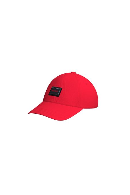 GORRA DE SARGA DE ALGODÓN CON PARCHE DE LOGO HOMBRE