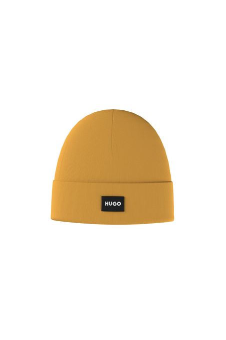 GORRO DE PUNTO DE ALGODÓN CON ETIQUETA CON LOGO HOMBRE
