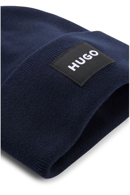 GORRO DE PUNTO DE ALGODÓN CON ETIQUETA CON LOGO HOMBRE