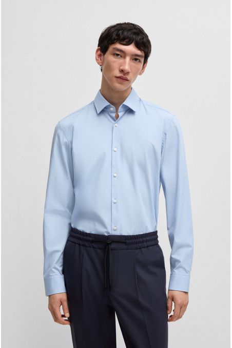 CAMISA SLIM FIT EN ALGODÓN DE PLANCHADO FÁCIL HOMBRE