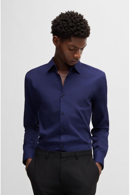CAMISA SLIM FIT EN ALGODÓN DE PLANCHADO FÁCIL HOMBRE
