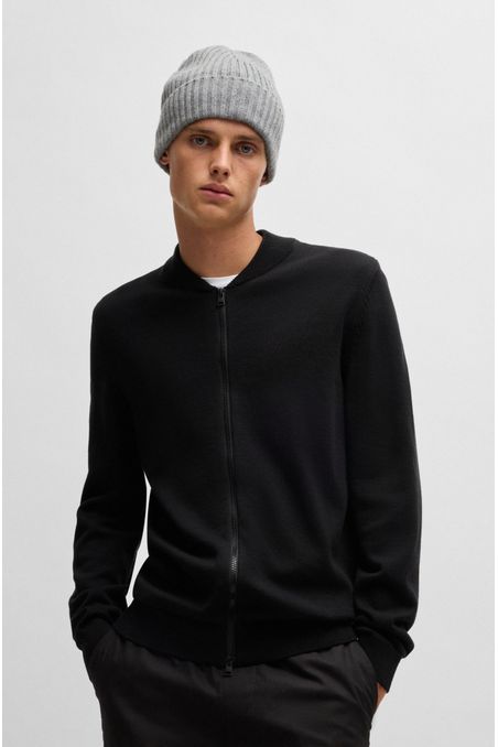 PARKA ESTILO BOMBER DE PUNTO DE ALGODÓN CON LOGO