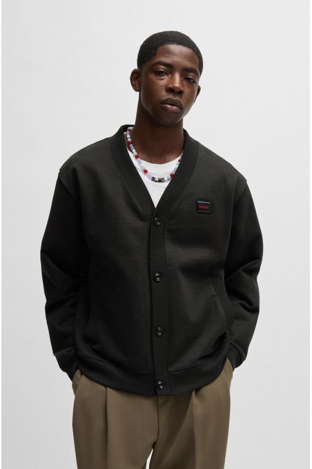 PARKA RELAXED FIT DE FELPA DE ALGODÓN CON LOGO HOMBRE