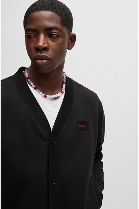 PARKA RELAXED FIT DE FELPA DE ALGODÓN CON LOGO HOMBRE