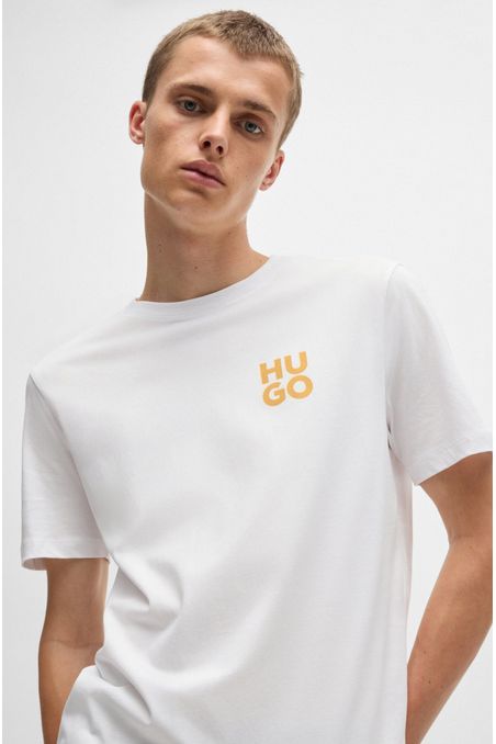 POLERA REGULAR FIT DE PUNTO DE ALGODÓN CON LOGO ESTAMPADO HOMBRE