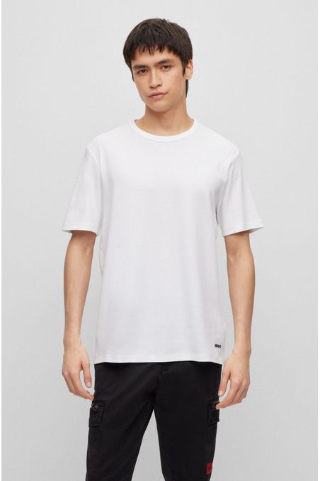 POLERA REGULAR FIT EN ALGODÓN CON LOGO EN CONTRASTE HOMBRE