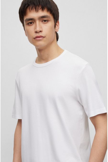 POLERA EN ALGODÓN CON LOGO EN CONTRASTE HOMBRE