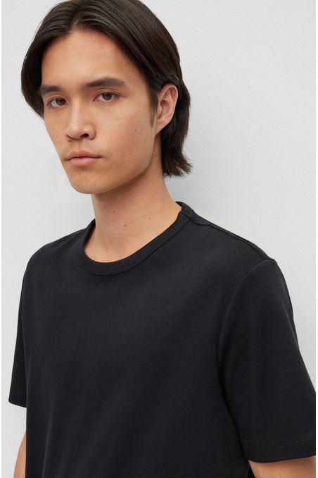 POLERA REGULAR FIT EN ALGODÓN CON LOGO EN CONTRASTE HOMBRE
