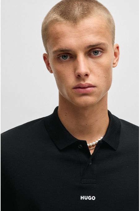 POLO RELAXED FIT DE PIQUÉ DE ALGODÓN CON LOGO ESTAMPADO HOMBRE