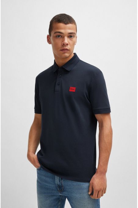 POLO SLIM FIT DE PIQUÉ DE ALGODÓN CON ETIQUETA CON LOGO HOMBRE
