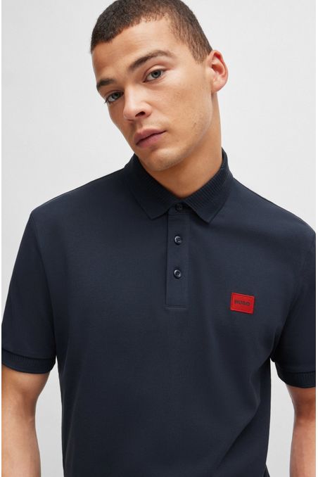 POLO SLIM FIT DE PIQUÉ DE ALGODÓN CON ETIQUETA CON LOGO HOMBRE