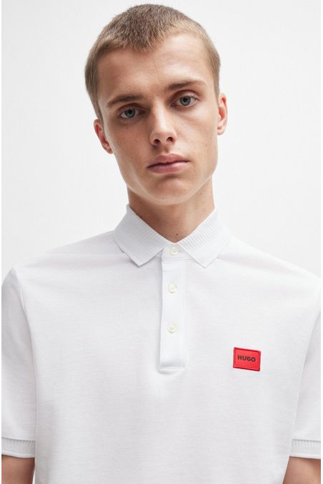 POLO SLIM FIT DE PIQUÉ DE ALGODÓN CON ETIQUETA CON LOGO HOMBRE