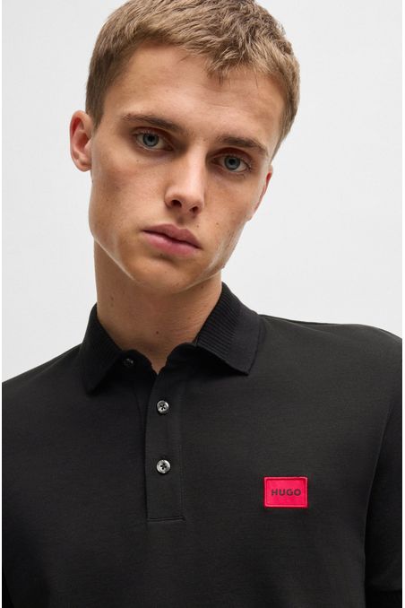 POLO SLIM FIT DE PIQUÉ DE ALGODÓN CON ETIQUETA CON LOGO HOMBRE