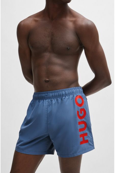 TRAJE DE BAÑO CON FORRO INTEGRAL Y LOGO VERTICAL HOMBRE