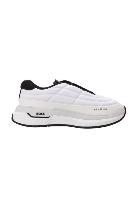 ZAPATILLAS DE MATERIALES COMBINADOS CON CORDONES HOMBRE