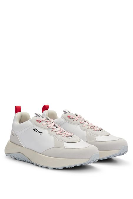 ZAPATILLAS DE MATERIALES COMBINADOS CON CUERO NAPA HOMBRE