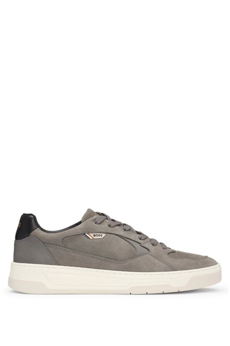 ZAPATILLAS DE MEZCLA DE MATERIALES CON ANTE Y PIEL HOMBRE