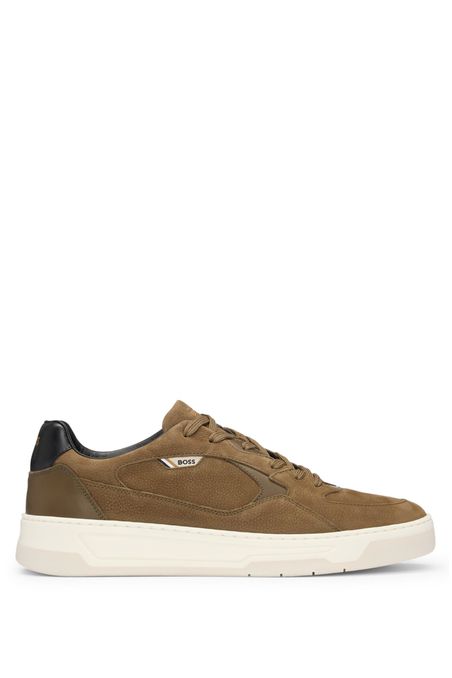 ZAPATILLAS DE MEZCLA DE MATERIALES CON ANTE Y PIEL HOMBRE