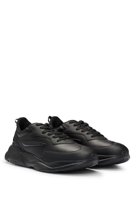 ZAPATILLAS EN MEZCLA DE MATERIALES CON TEJIDO DE EFECTO LONA HOMBRE