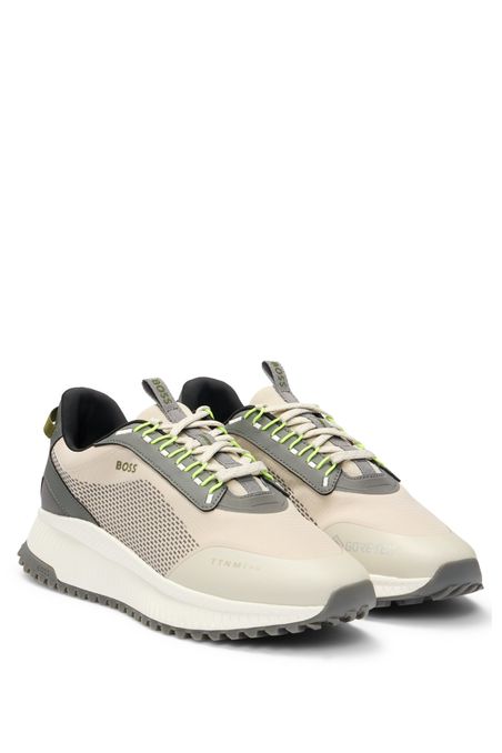 ZAPATILLAS TTNM EVO EN MEZCLA DE MATERIALES CON SUELA ACANALADA HOMBRE