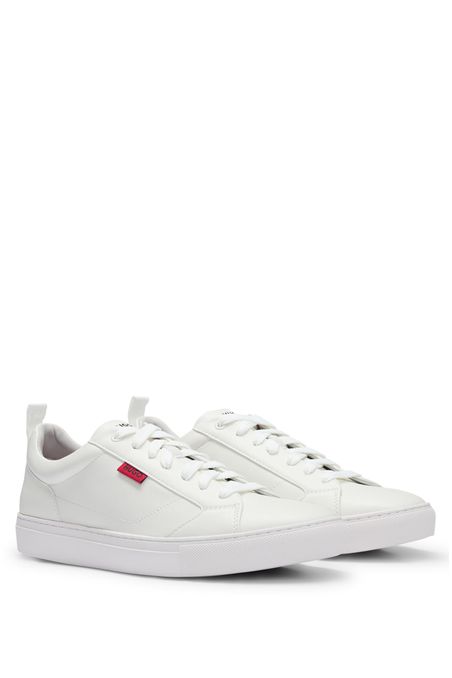 ZAPATILLAS TIPO CUPSOLE DE PIEL SINTÉTICA CON BANDERA CON LOGO HOMBRE