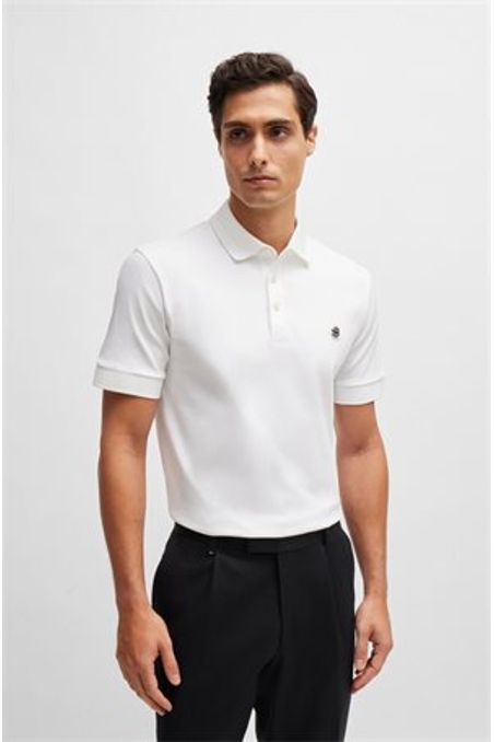 POLO REGULAR FIT DE ALGODÓN MERCERIZADO CON MONOGRAMA DOBLE HOMBRE