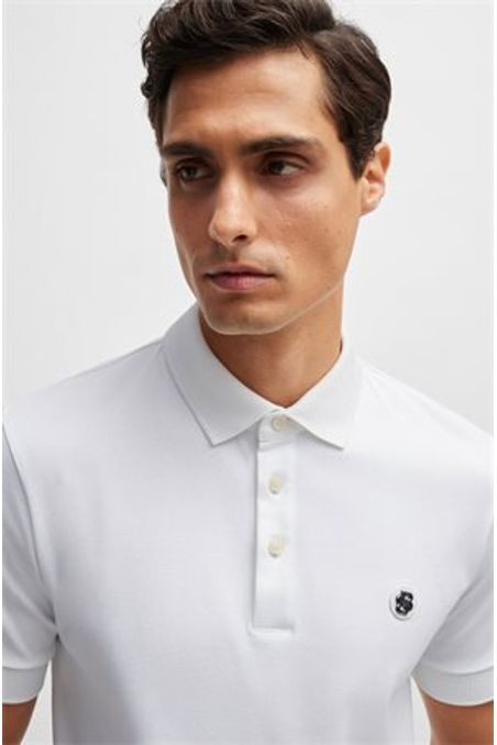 POLO REGULAR FIT DE ALGODÓN MERCERIZADO CON MONOGRAMA DOBLE HOMBRE