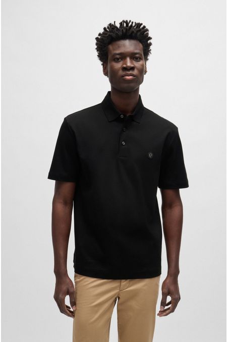 POLO REGULAR FIT DE ALGODÓN MERCERIZADO CON MONOGRAMA DOBLE HOMBRE