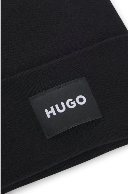 GORRO DE PUNTO DE ALGODÓN CON ETIQUETA CON LOGO HOMBRE
