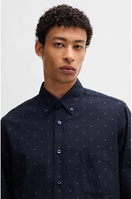 CAMISA REGULAR FIT CON CUELLO ABOTONADO CAMISA REGULAR FIT HOMBRE