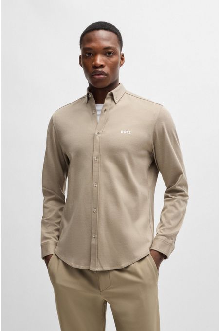 CAMISA REGULAR FIT DE ALGODÓN ANTIARRUGAS CAMISA REGULAR FIT HOMBRE
