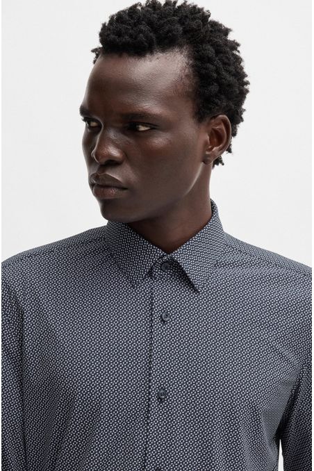 CAMISA SLIM FIT EN PUNTO TÉCNICO ELÁSTICO ESTAMPADO CAMISA SLIM FIT HOMBRE