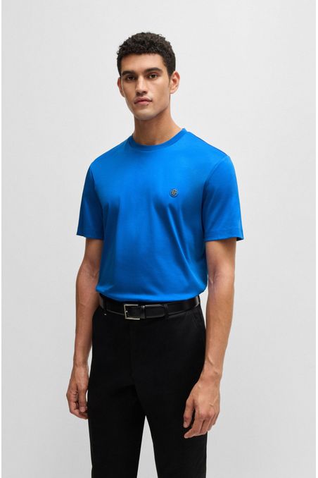 CAMISETA REGULAR FIT DE ALGODÓN CON MONOGRAMA DOUBLE B PLAYERA REGULAR FIT HOMBRE