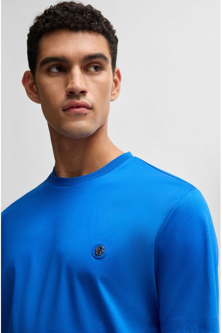 CAMISETA REGULAR FIT DE ALGODÓN CON MONOGRAMA DOUBLE B PLAYERA REGULAR FIT HOMBRE